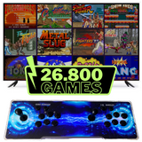 Consola Pandora Box Retroiluminada com 26.800 jogos retro e jogos 3D e sistema de som