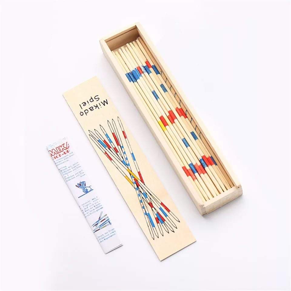 Goki Juego De Mikado Pequeño En Caja De Madera, De Habilidad Y Reflejos, Para 2 Jugadores, Modelo Y Color Surtido