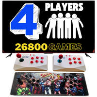 Console retroilluminata Pandora Box con 2 controller extra con 26800 giochi retrò e giochi 3D e sistema audio