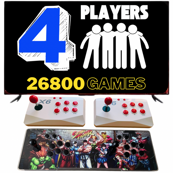 Consola Pandora Box Retroiluminada com 2 comandos extra com 26800 jogos retro e jogos 3D e sistema de som