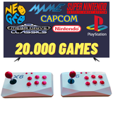 Consola PREMIUM com milhares de jogos com dois comandos sem fios Branca