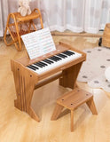 Pianoforte elettronico in legno con panca per bambini