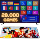 Consola Pandora Box Retroiluminada com 28.000 jogos retro e jogos 3D e sistema de som Edição Especial Street Fighter