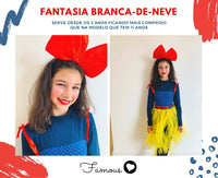 Fantasia de criança branca de neve.