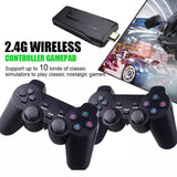 Consola com milhares de jogos retro e 2 comandos sem fios
