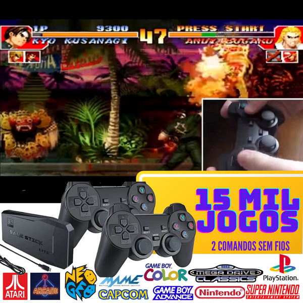Consola com 15 mil jogos retro e 2 comandos sem fio – Nice Stuff