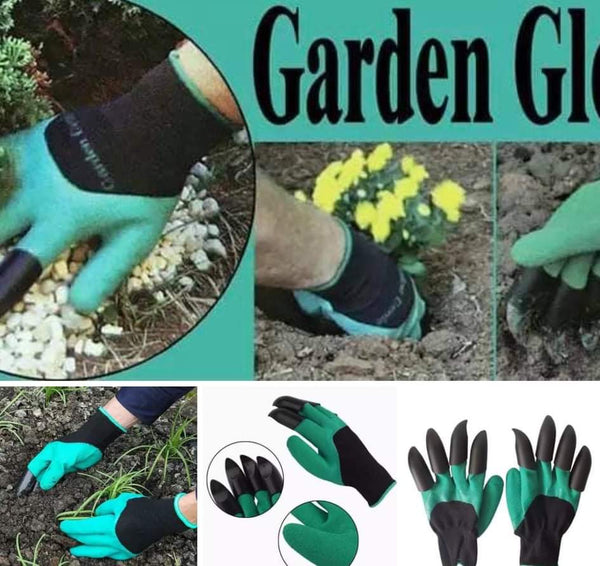 Guantes de jardinería con garras