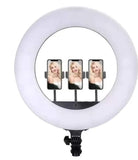 Ring light led c/comando 36cm 3 telemóveis