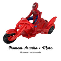 Spider-Man con motocicleta